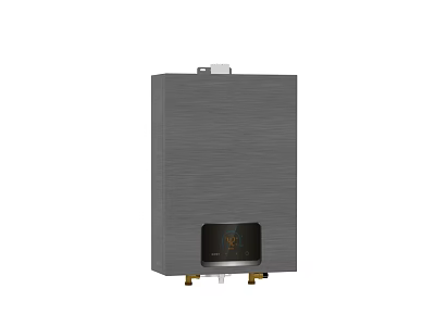 Shower Sauna Water Heater Featuring Gray Brushed Metal And Digital Display Design 3d model