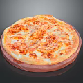 Freshly Baked Pizza With Melted Cheese Tomato Sauce And Crispy Crust On Plate