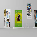 Stylish Floor Standing Display Racks With Various Poster Designs For Commercial Exhibitions