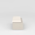 Modern Minimalist Sofa Bench With Light Fabric Upholstery And Two Cushions