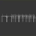 Iron frame large iron frame iron frame house factory industrial iron frame iron ladder rigid ladder work frame rigid scaffold 3d model