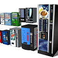 Modern Vending Machine Refrigerator Beverage Machine Freezer 3d model
