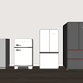 Mini refrigerator Modern refrigerator 3d model