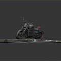 Modern motorcycle two-wheeled motorcycle off-road motorcycle road racing motorcycle 3d model