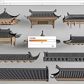 Traditional Chinese Architectural Roof Components With Various Eave Designs And Wooden Structures