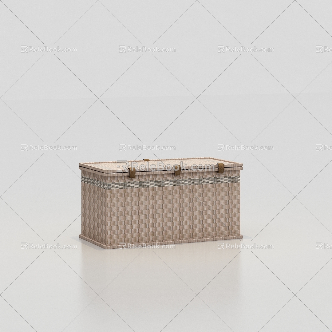 Modern Simple Rattan Box 3d model