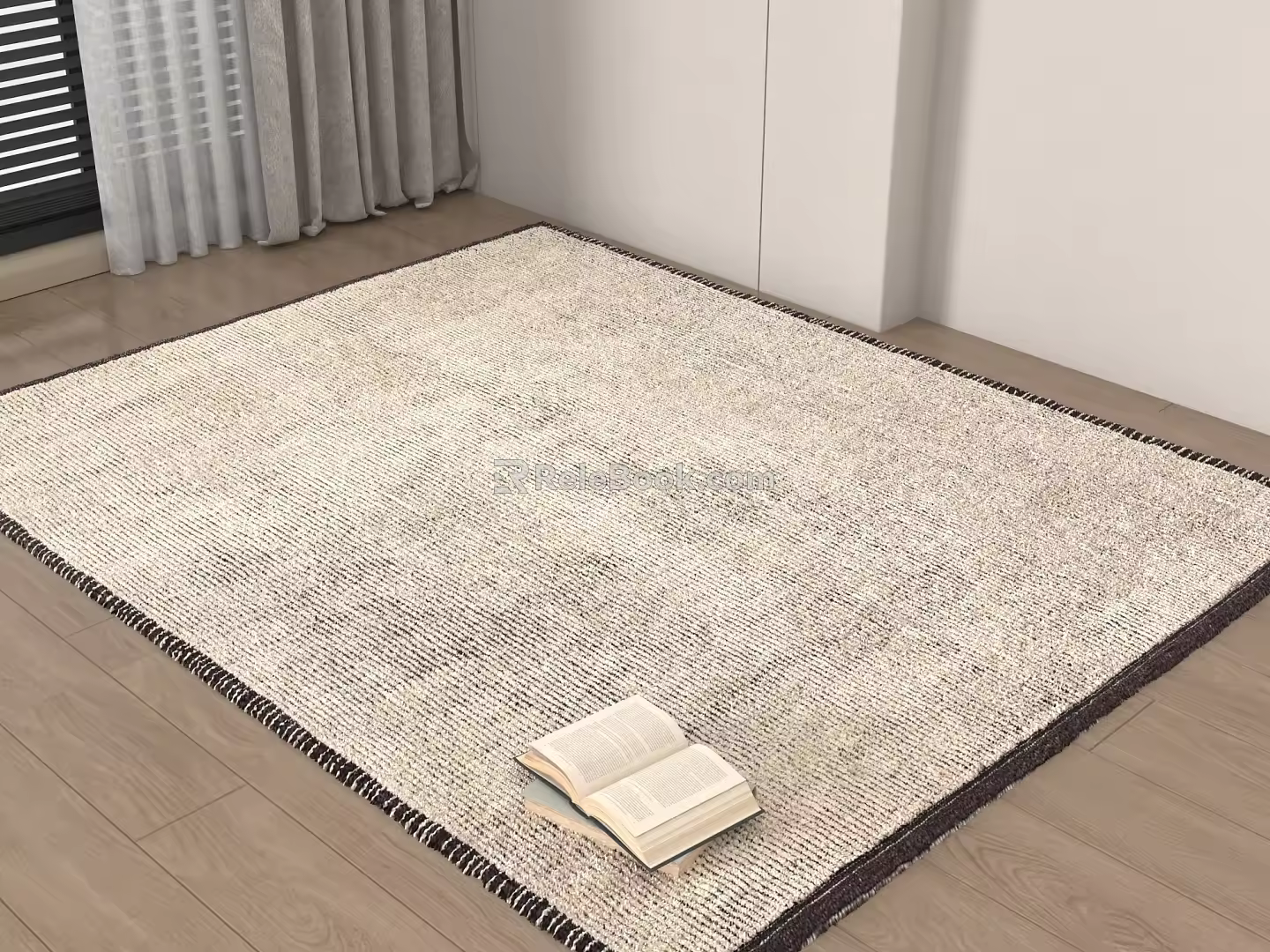 Middle Ancient Quiet Carpet Middle Ancient Plush 3d model