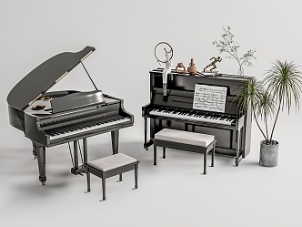 Modern Piano 3d model