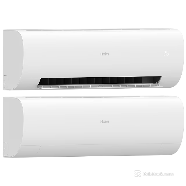 Haier White Wall Mounted Air Conditioner Modern Design And Efficient Cooling System 3d model