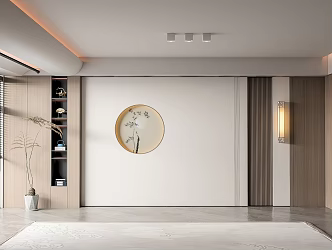 New living room background wall 3d model