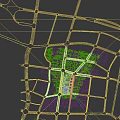 Aerial Planning of Modern Residential Complex With Tall Buildings Central Green Spaces Pool and Trees