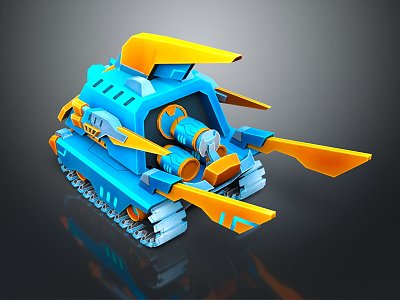 Modern Tank Sci-fi Tank Cartoon Tank Sci-fi Vehicle Sci-fi Chariot 3d model