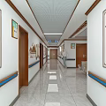 Chinese Style Lobby Interior With Wooden Reception Desk And Decorative Screens