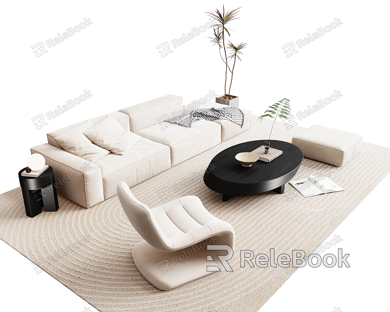 Sofa coffee table combination model