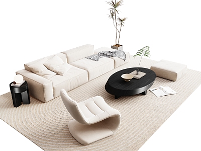 Sofa coffee table combination model