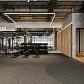 Modern Industrial Gym Spacious Workout Space With Treadmills Weight Machines And Natural Light From Windows