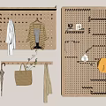 Modern Hole Board Hook 3d model