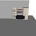 Modern Black Wine Cabinet With Glass Doors LED Lighting And Display Shelves