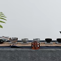 New Chinese Tea Set Tea Set 3d model