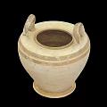 Traditional Ceramic Vessels Set Including Bowl Two Handled Jar And Decorated Bottle