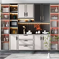 New Chinese Bookcase Combination 3d model