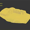 Ancient Ruin Model With Stone Walls Arched Doorways Grassy Ground And Stone Path