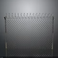 Metal Security Chain Link Fence With Barbed Wire On Top 3d model