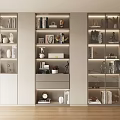 Modern Bookcase Combination Bookcase Book Ornaments 3d model