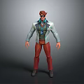 3D Character Design With Sunglasses Brown Hair Light Blue Jacket And Red Pants
