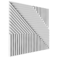 Modern Geometric 3D Wall Design With Textured Stripes And Architectural Panels