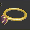 Elegant Gold Ring With Large Sparkling Diamond Classic Fashion Accessory
