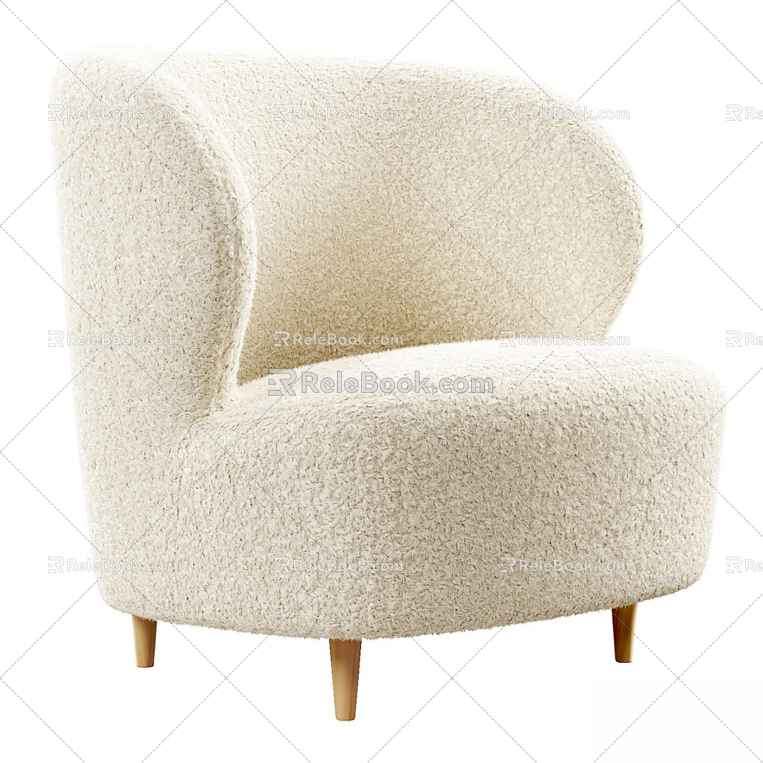 White single sofa 3d model