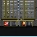 Multi Story Rural Self Built House Exterior Design With Commercial Ground Floor Yellow White Facade