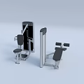 Modern Sports Equipment For Home Gym Upper Body Workout With Metal Frame And Black Seats