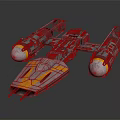 Futuristic Cosmic Spaceship Featuring Gray Yellow Design Large Thrusters And Detailed Structure