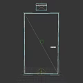 Modern Swing Door Design with Aluminum Frame and Handle for Interior Use 3d model
