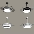 Modern Ceiling Fans With Lights In Different Designs For Home Decor 3d model