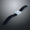 Modern Minimalist Electronic Watch With Black Strap Transparent Dial And Metal Buckle Design