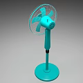 Modern Turquoise Stand Fan with Stable Base Adjustable Stand and Protective Grill for Home Cooling