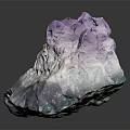 Purple and White Crystal Cluster Decorative Ornament Set Natural Geode Display Piece