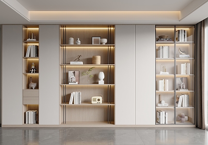 Modern bookcase 3d model