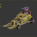 Self-made armed car modified car modified car chariot doomsday car self-made car self-made car modified car 3d model