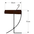 Modern Wooden Desk with Drawers and Sleek Metal Legs Design