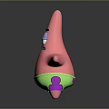 Patrick Spongebob Starfish Mollusks 3d model
