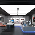 Science and Technology Product Achievements Exhibition Hall Product Display Desk Display Cabinet 3d model