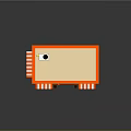 Cute Small Shop Model With Orange Roof Red White Striped Awnings And Beige Walls