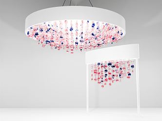 Modern crystal chandelier gem lamp floor lamp 3d model