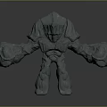 Rock Giant Creature Character Design With Muscular Stone Body And Large Limbs