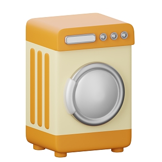 Modern Washing Machine Home Appliances Cartoon Washing Machine 3d model