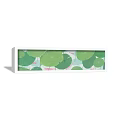 Botanical Painting Illustration With Green Leaves Small Red Berries And Little House